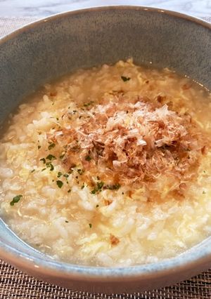 風邪ひきさんに!体ぽかぽか卵がゆ-レシピのメイン写真