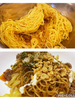 焼きそば購入不要!パスタで焼きそば-レシピのメイン写真