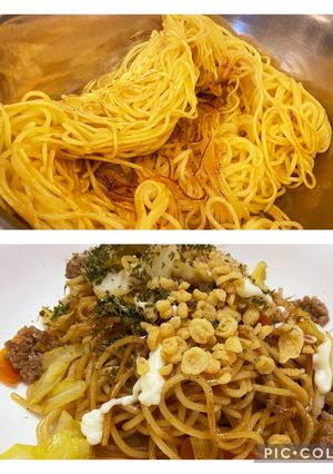 焼きそば購入不要！パスタで焼きそば-レシピのメイン写真