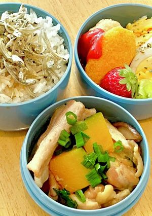 残り物で煮物弁当^_^タロの弁当110-レシピのメイン写真