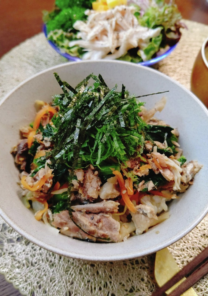 油を使わない！簡単サバ缶丼ぶり！-レシピのメイン写真