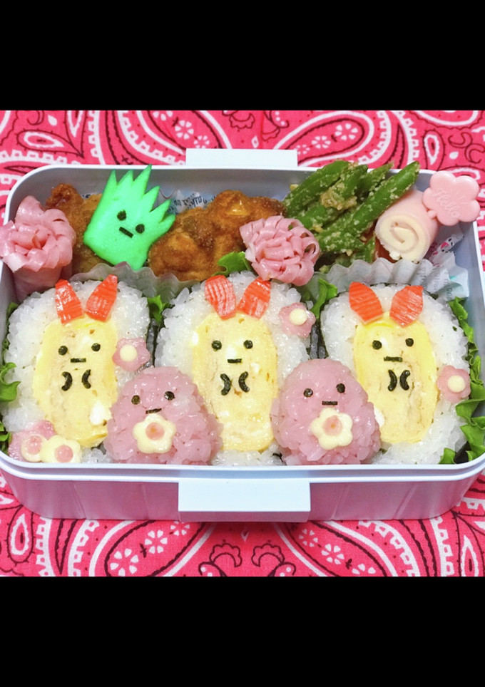 すみっこ　弁当　厚焼卵　寿司　キャラ弁-レシピのメイン写真