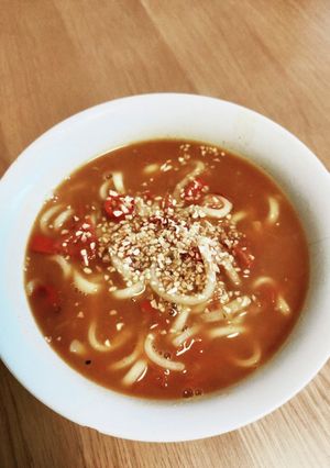 レッドトマトカレーうどん-レシピのメイン写真