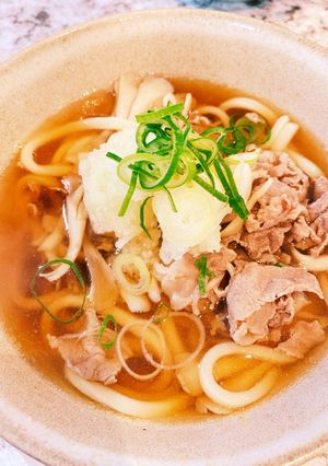 牛と舞茸のおろしかけうどん-レシピのメイン写真