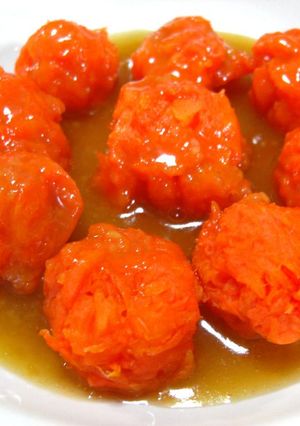 ★人参の甘さ引き立つ★人参団子の味噌だれ-レシピのメイン写真