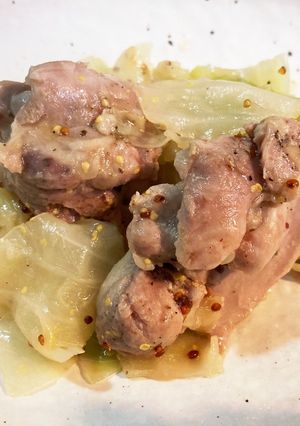 春キャベツとチキンの白ワイン蒸し-レシピのメイン写真
