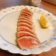 中トロの酢醤油締め炙りカルパッチョ