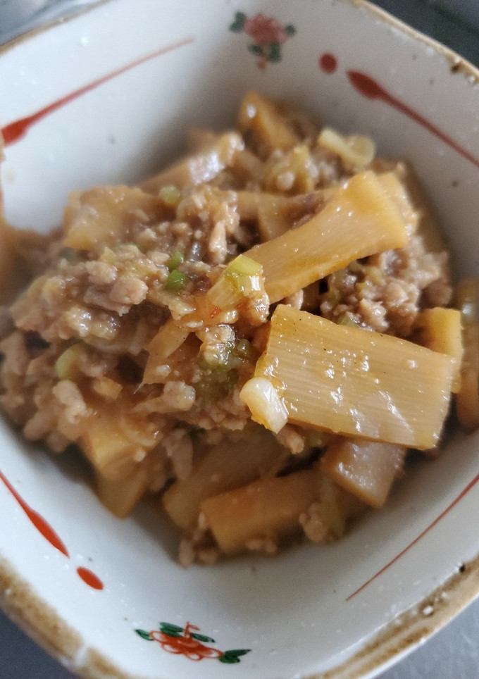 挽き肉とメンマの炒め物♪-レシピのメイン写真