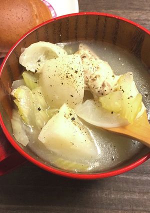 ホットクックでつくるカブと鶏のポトフ-レシピのメイン写真