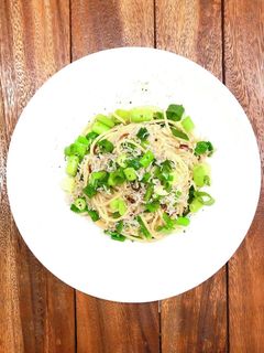 九条ネギとちりめんじゃこのペペロンチーノ-レシピのメイン写真