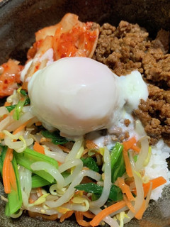 合挽き肉で節約ビビンバ-レシピのメイン写真