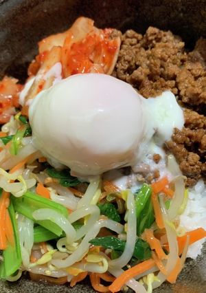 合挽き肉で節約ビビンバ-レシピのメイン写真