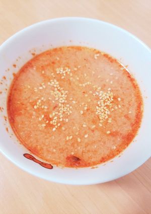 【お夜食に】ずぼら辛味噌春雨スープ-レシピのメイン写真