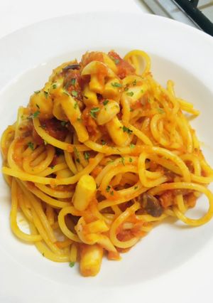 ブナピーとオリーブのトマトパスタ-レシピのメイン写真