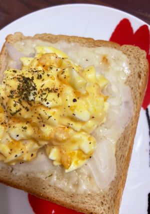 シャキシャキ玉ねぎ卵トースト-レシピのメイン写真