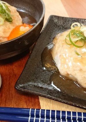 簡単酒肴☆餡掛けフワフワ鶏だんご-レシピのメイン写真