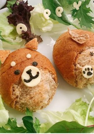 ロールパンde柴犬-レシピのメイン写真