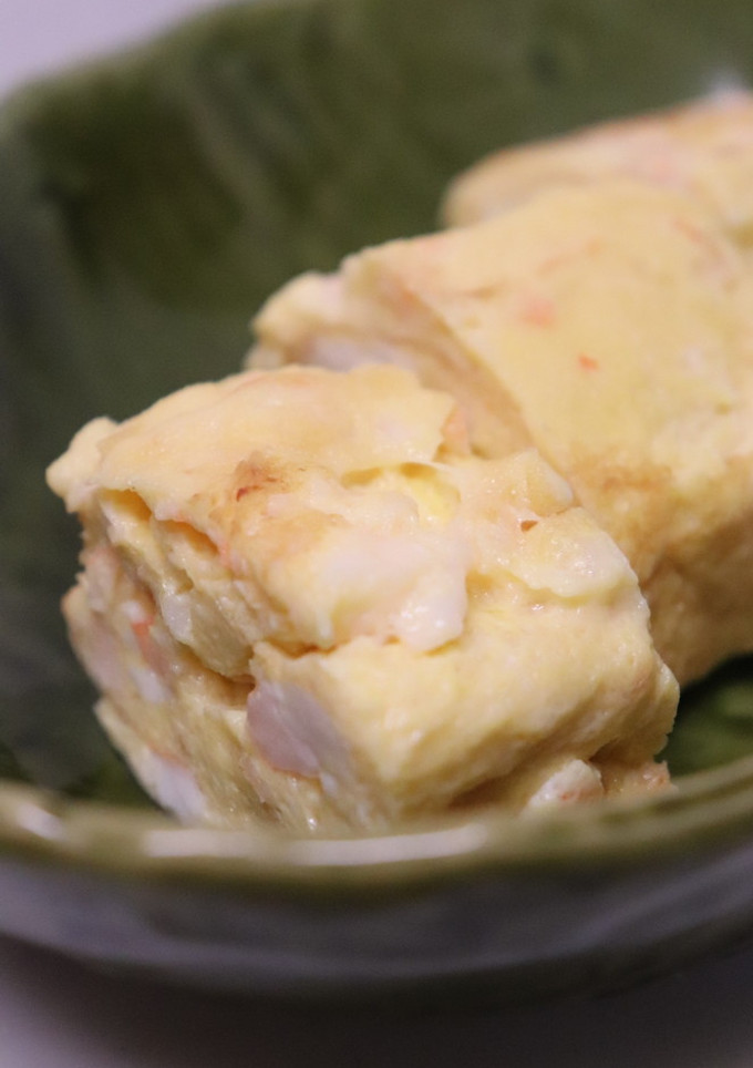 美味♪簡単♪茹でエビ入りだし巻卵★厚焼卵-レシピのメイン写真