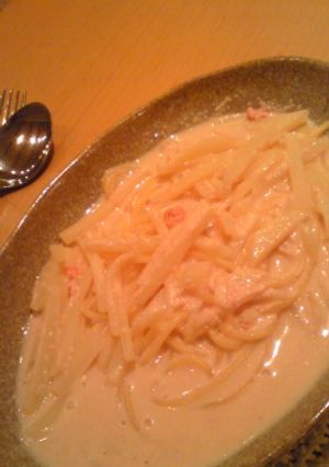 じゃが明太の豆乳ｽｰﾌﾟﾊﾟｽﾀ-レシピのメイン写真