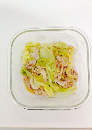 簡単♪豚バラと白菜のレンジ蒸し-レシピのメイン写真