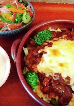 昼ごはん　ハッシュドビーフグラタン-レシピのメイン写真