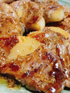 香りたまらん!肉巻き大根のガリバタソテー-レシピのメイン写真