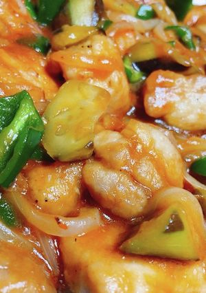 野菜も取れて美味しい！プリプリ鶏チリ-レシピのメイン写真