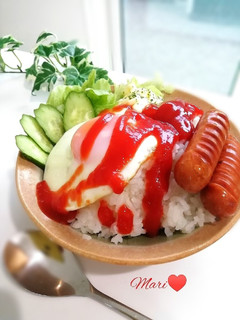 目玉焼きのっけご飯-レシピのメイン写真