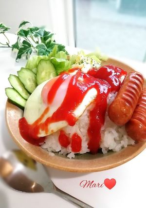 目玉焼きのっけご飯-レシピのメイン写真