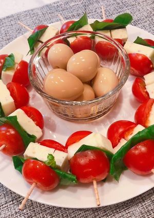 味付けうずらの卵とミニトマトのピンチョス-レシピのメイン写真