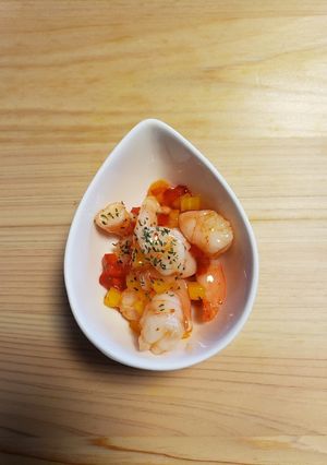 エビとパプリカのスイートチリソース和え-レシピのメイン写真