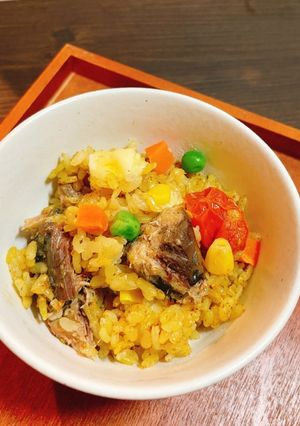 炊飯器で簡単♡サバカレー炊き込みご飯-レシピのメイン写真
