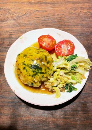 韮＆木綿豆腐なつくねハンバーグ★★-レシピのメイン写真