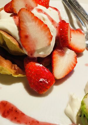 カフェ風スフレパンケーキ【HMミックス】-レシピのメイン写真