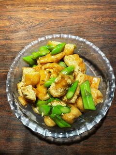 油揚げとアスパラの甘辛餡掛け絡め-レシピのメイン写真