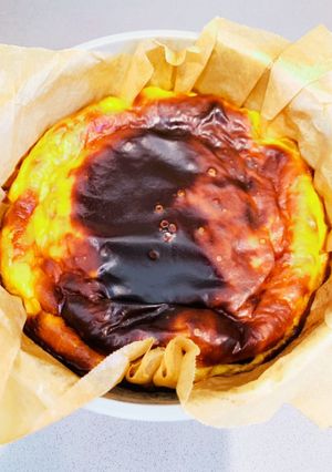 綺麗に焼けるバスクチーズケーキ-レシピのメイン写真