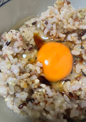 簡単　玄米卵かけご飯-レシピのメイン写真