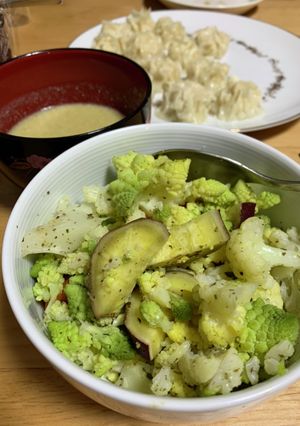 コンロ不使用!ロマネスコのホットサラダ-レシピのメイン写真