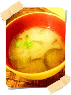 茄子とかいわれのお味噌汁♪-レシピのメイン写真
