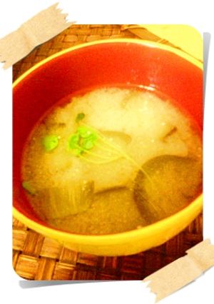 茄子とかいわれのお味噌汁♪-レシピのメイン写真
