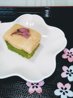 高齢者向け★抹茶と桜のしっとりケーキ-レシピのメイン写真