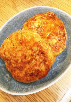 『鶏つくね風チーズ入りハンバーグ』-レシピのメイン写真