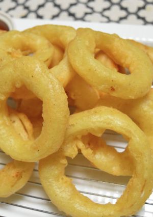 天ぷら粉使用のオニオンリング-レシピのメイン写真