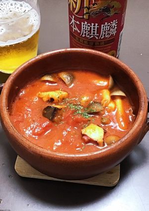 タコのトマト煮!ポルポアッフォガート-レシピのメイン写真