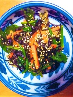 ひじきと青菜のごまあえ-レシピのメイン写真