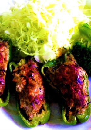 ひじき入りピーマンの肉詰め-レシピのメイン写真