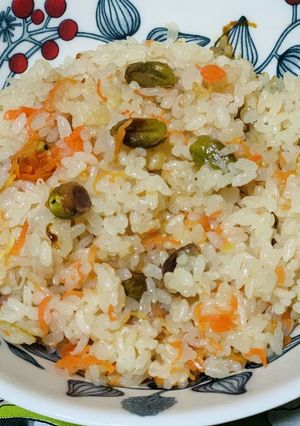 ピスタチオと人参生姜の炊き込みご飯-レシピのメイン写真