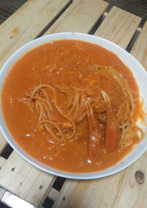 カニのトマトクリームパスタ-レシピのメイン写真