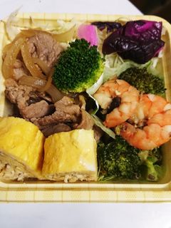 【夫婦弁当⑪】生姜焼と海老コンソメ炒め-レシピのメイン写真