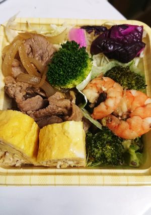 【夫婦弁当⑪】生姜焼と海老コンソメ炒め-レシピのメイン写真